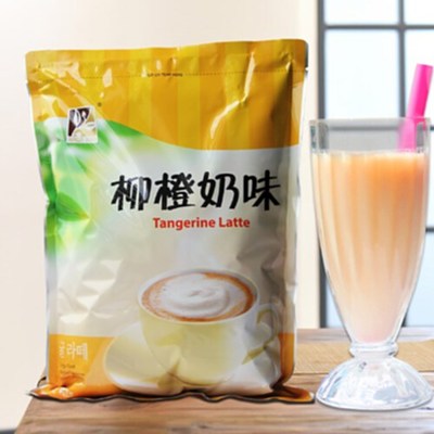 东具柳橙奶茶粉柳橙味袋装速溶奶茶粉果味奶茶原料1000克